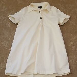 100% Cotton Button-Front Mini Dress